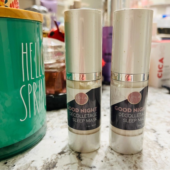 Lola good Night Décolletage sleep mask neck cream 2 bottles - Picture 1 of 3